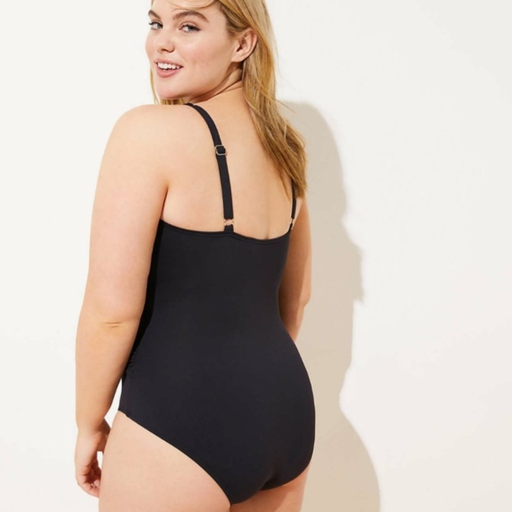 NWT LOFT Plus LOFT Beach Tie Waist One Piece - Picture 6 of 8